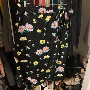 Flora Midi Wrap Skirt